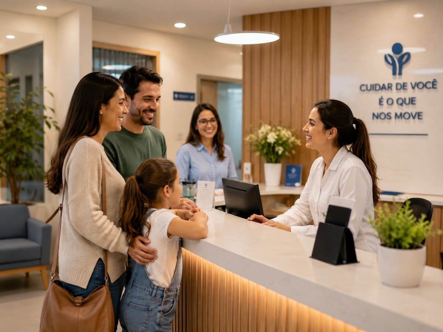 Recepção de clínica parceira